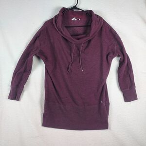 Victorias Secret Womens Maroon Cowl Neck Long Sleeve Tunic Sweatshirt Size Mediu